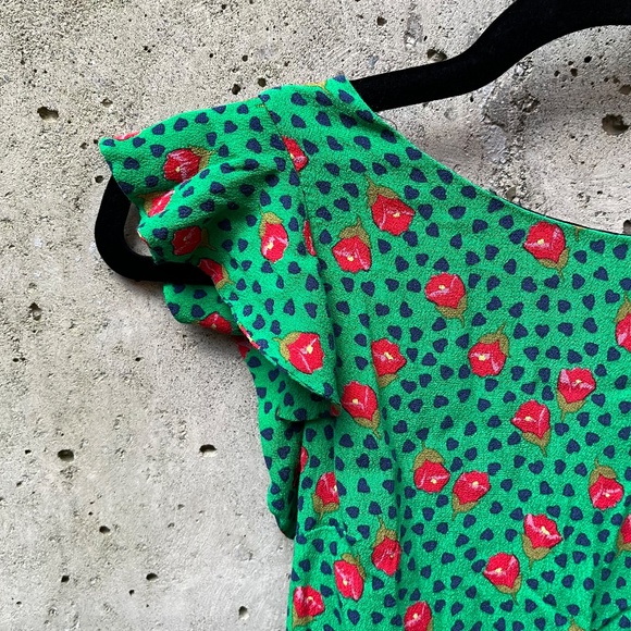 ZARA Trafaluc Collection Romper, Green Floral, XS - Picture 4 of 13